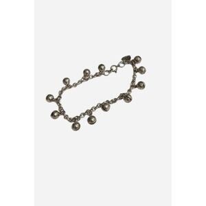 S925 Silver Dangling Bells Charm Bracelet Made In Hong Kong.  9.5 Gram, 7 Inches